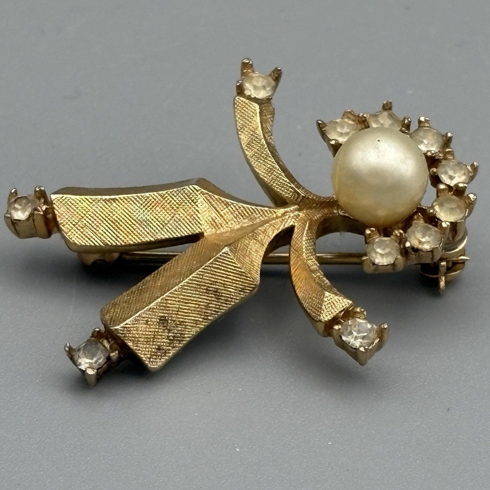 Crown Trifari Alfred Philippe 1940's Hans Katrinka Brooch Person Vermeil - Picture 7 of 9